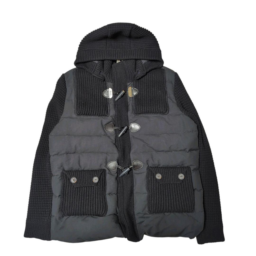 美品 BARK ダッフル ダウン切り替え ワッフル ブラック L イタリア製