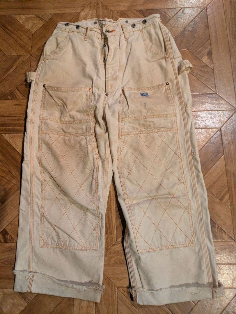 キャピタル　KAPITAL ダブルニー ヒッコリー ランバーパンツ