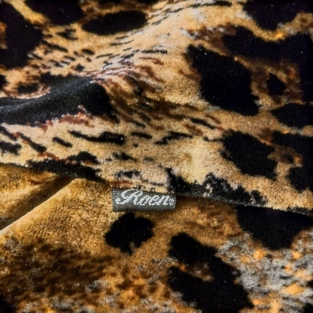 ＲＯＥＮブラウン レオパード柄 ベルベット ストール