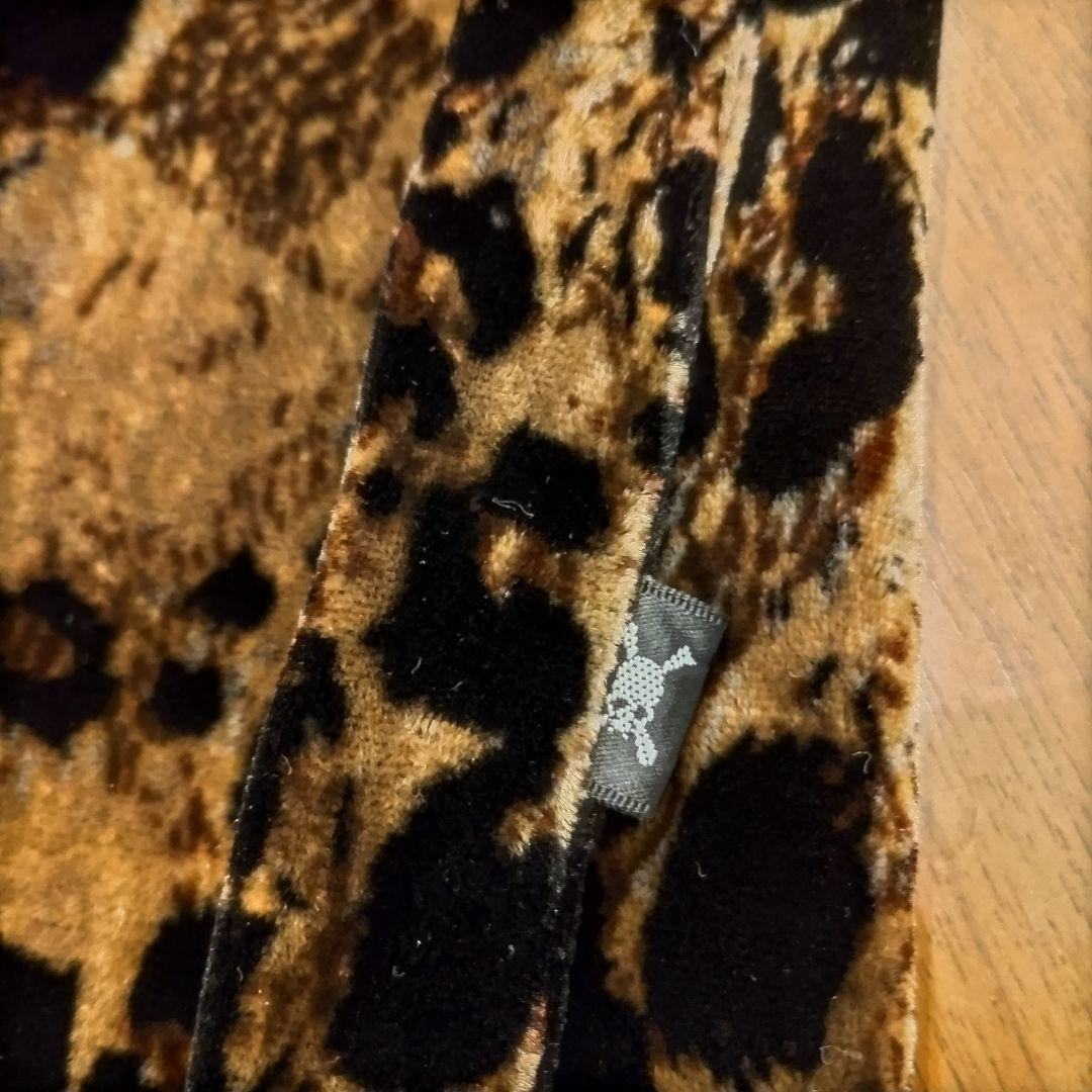 ＲＯＥＮブラウン レオパード柄 ベルベット ストール