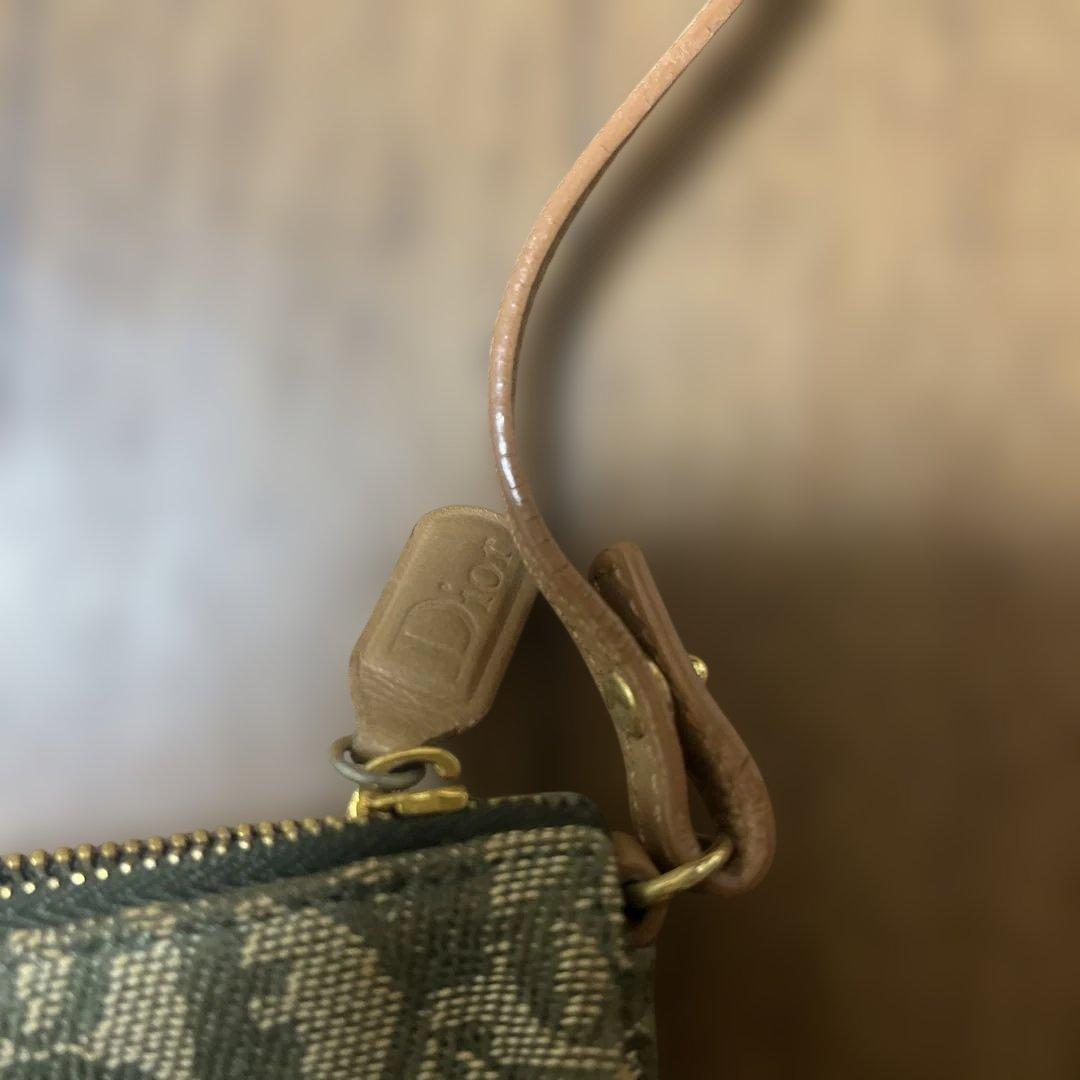 Christian Dior ロゴ柄ショルダーバッグ グリーン