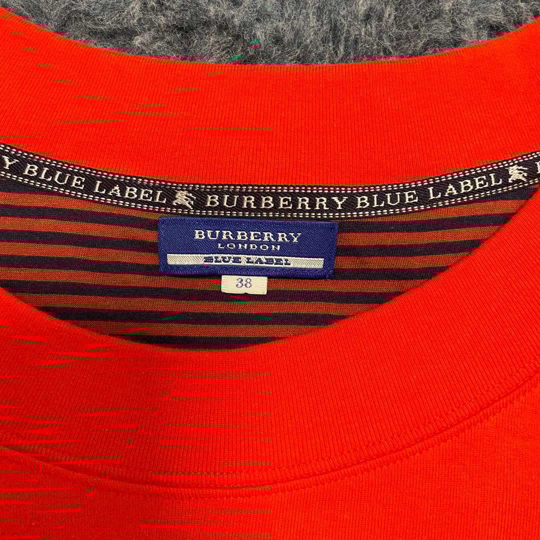 美品 BURBERRY バーバリー Tシャツ オレンジ ホースマーク