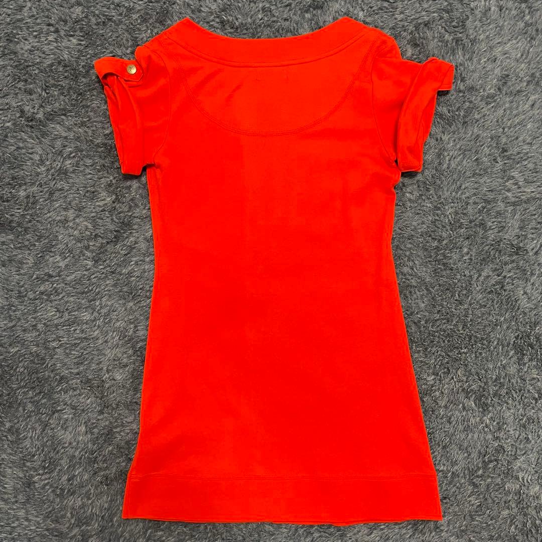 美品 BURBERRY バーバリー Tシャツ オレンジ ホースマーク