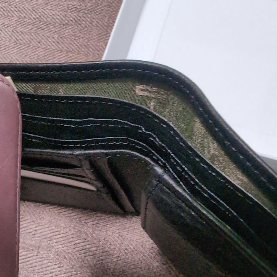 DAKS ブラックレザー 二つ折り財布