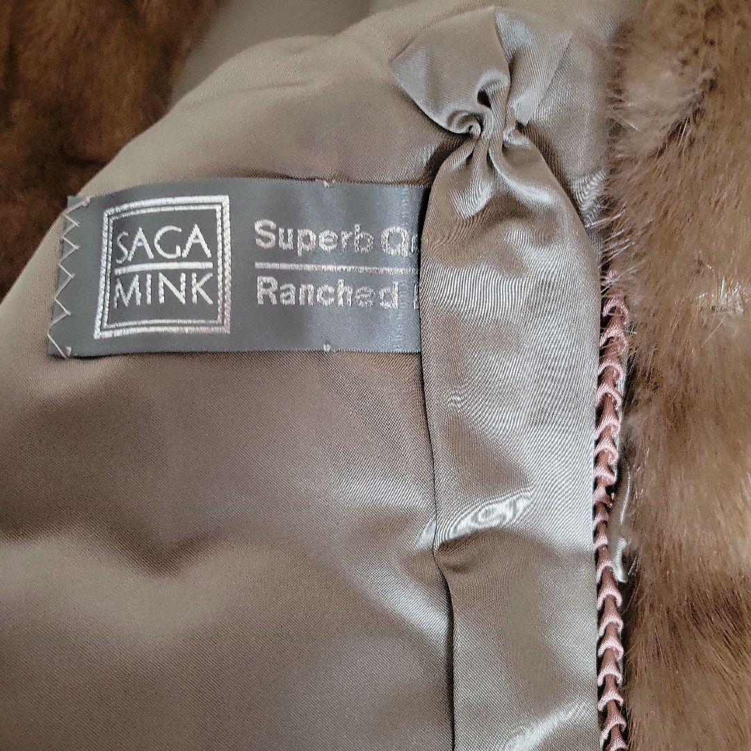 ブラウン毛皮ロングコート