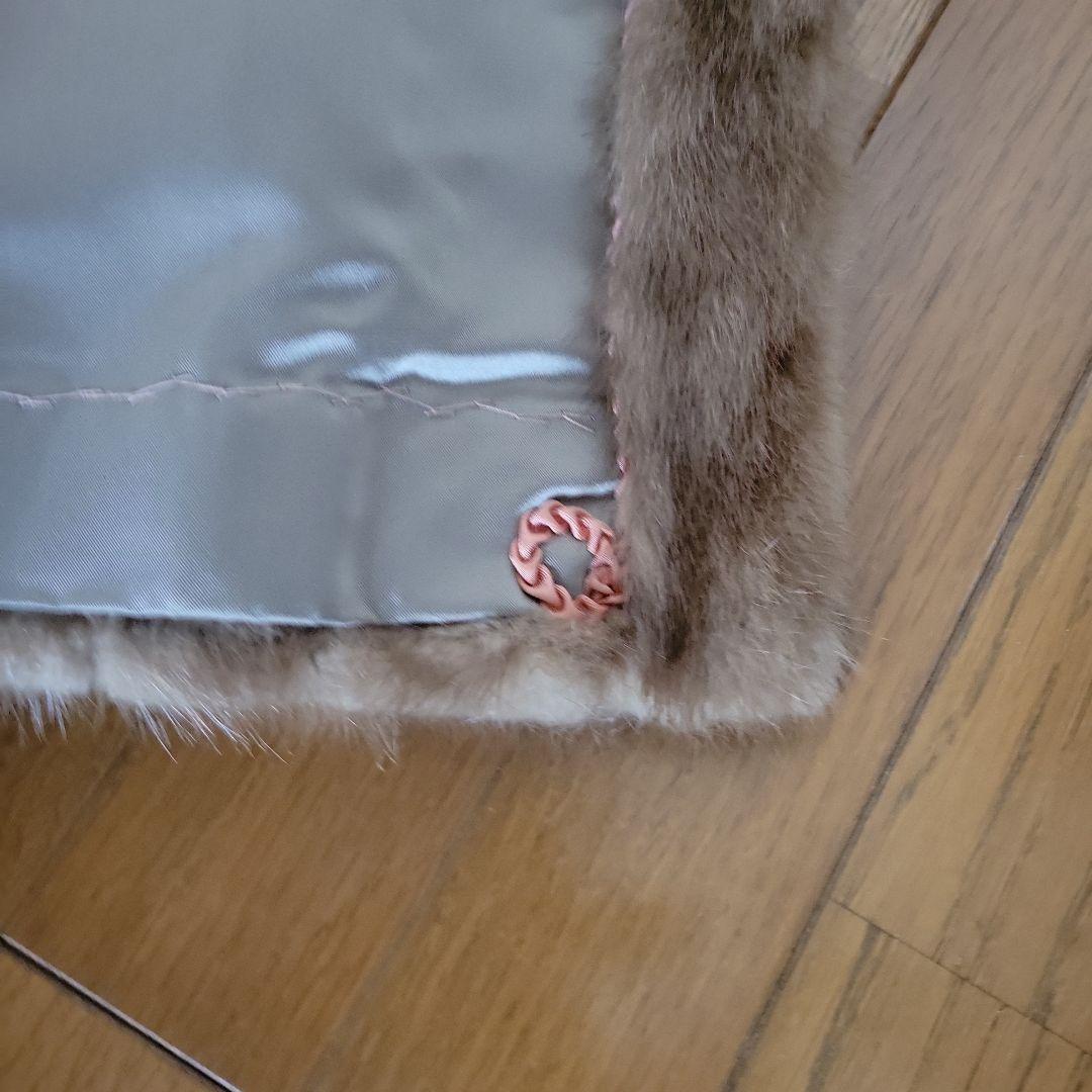 ブラウン毛皮ロングコート