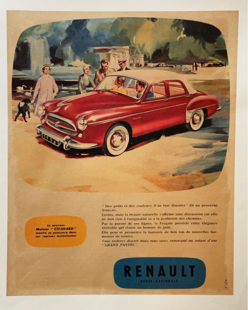 RENAULT 1950年代モデル ヴィンテージ広告
