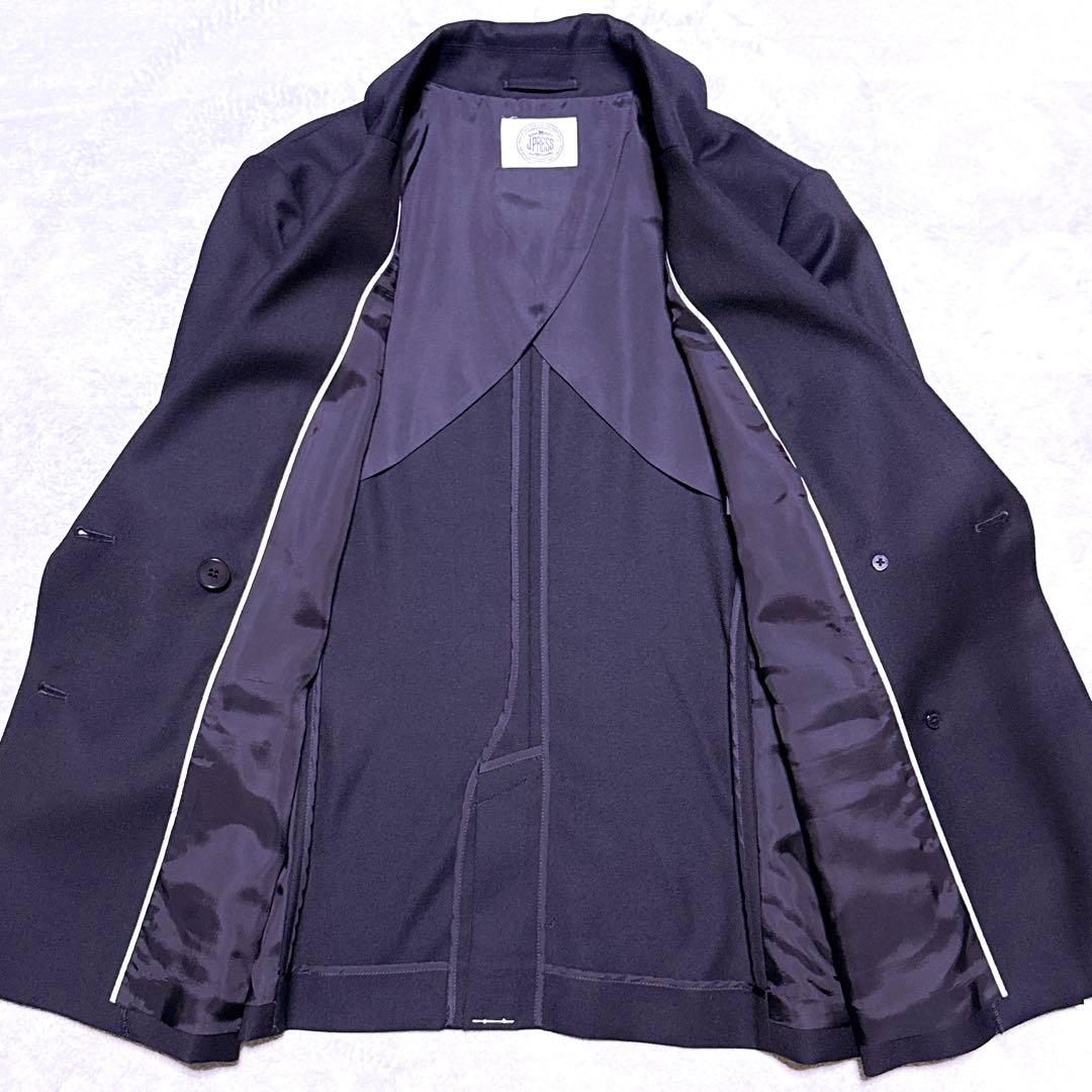 現行【未使用】J.PRESS 紺ブレ ダブル 6つ 金ボタン シルク混 濃紺 M