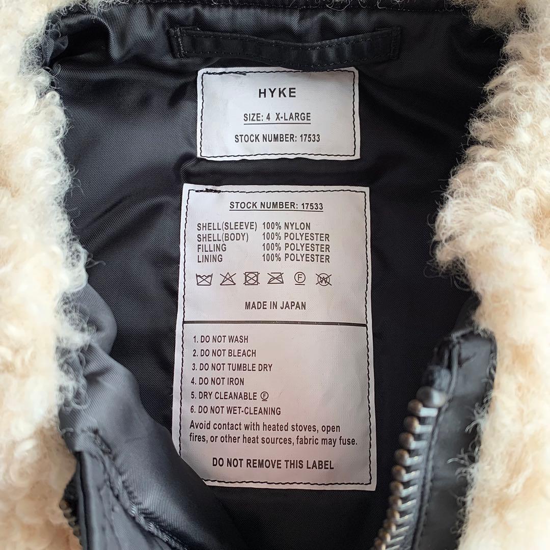 HYKE 25AW 4 TOMORROWLAND別注 フライトジャケット