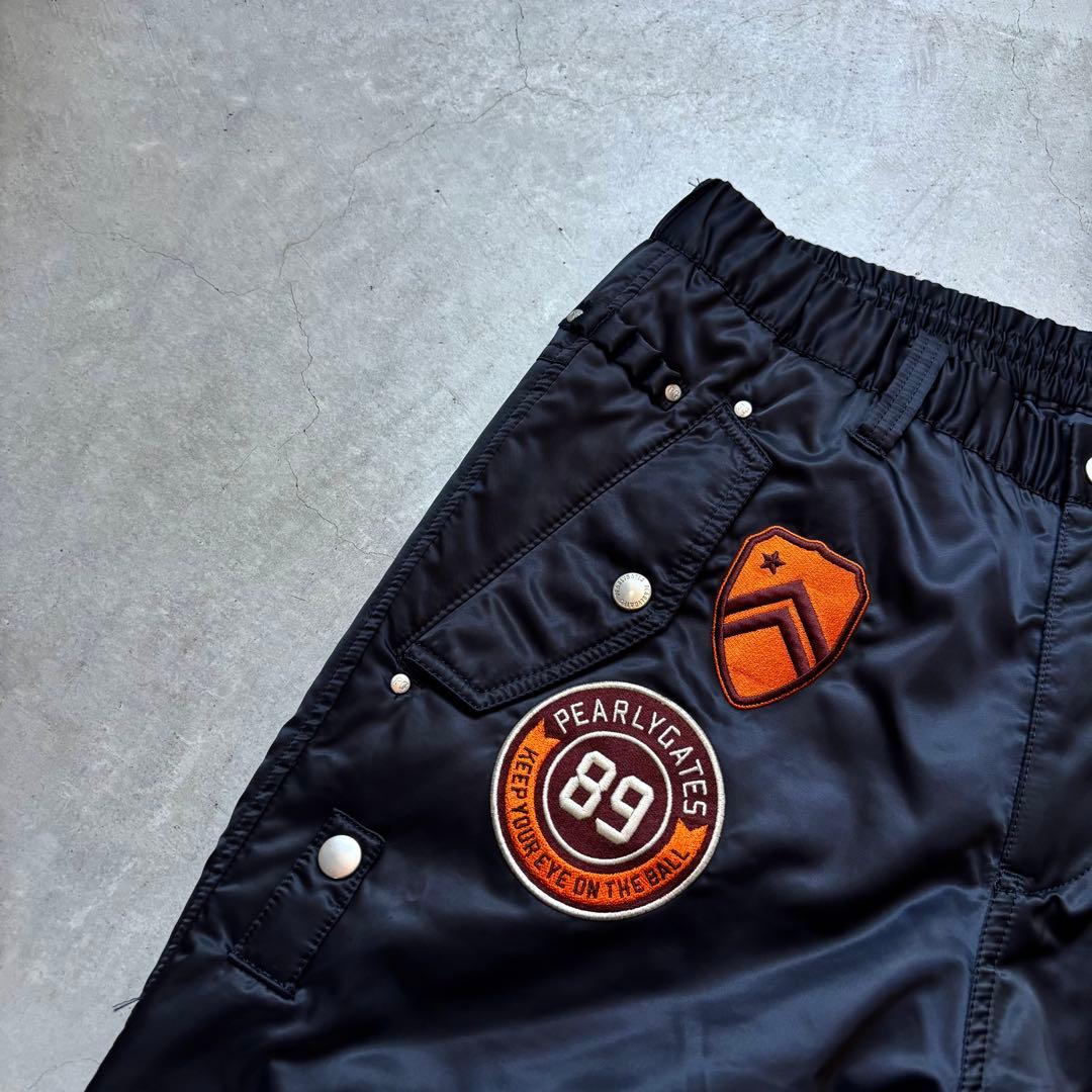 【極美品】PEARLEY GATES パーリーゲイツ 中綿ナイロンパンツ ロゴ
