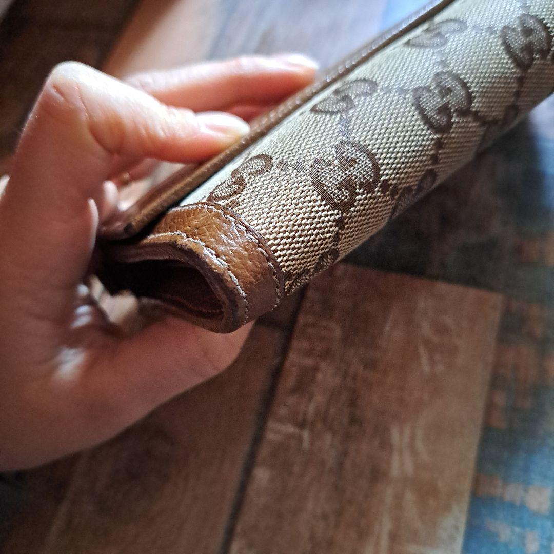 ※週末迄値下※GUCCI ブラウンレザー GGパターン 長財布