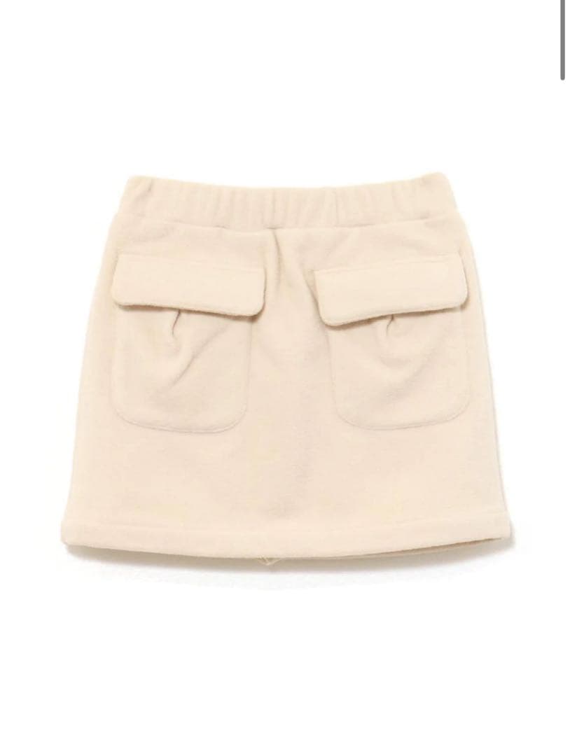 スカート andmary Mary logo fleece skirt ivory