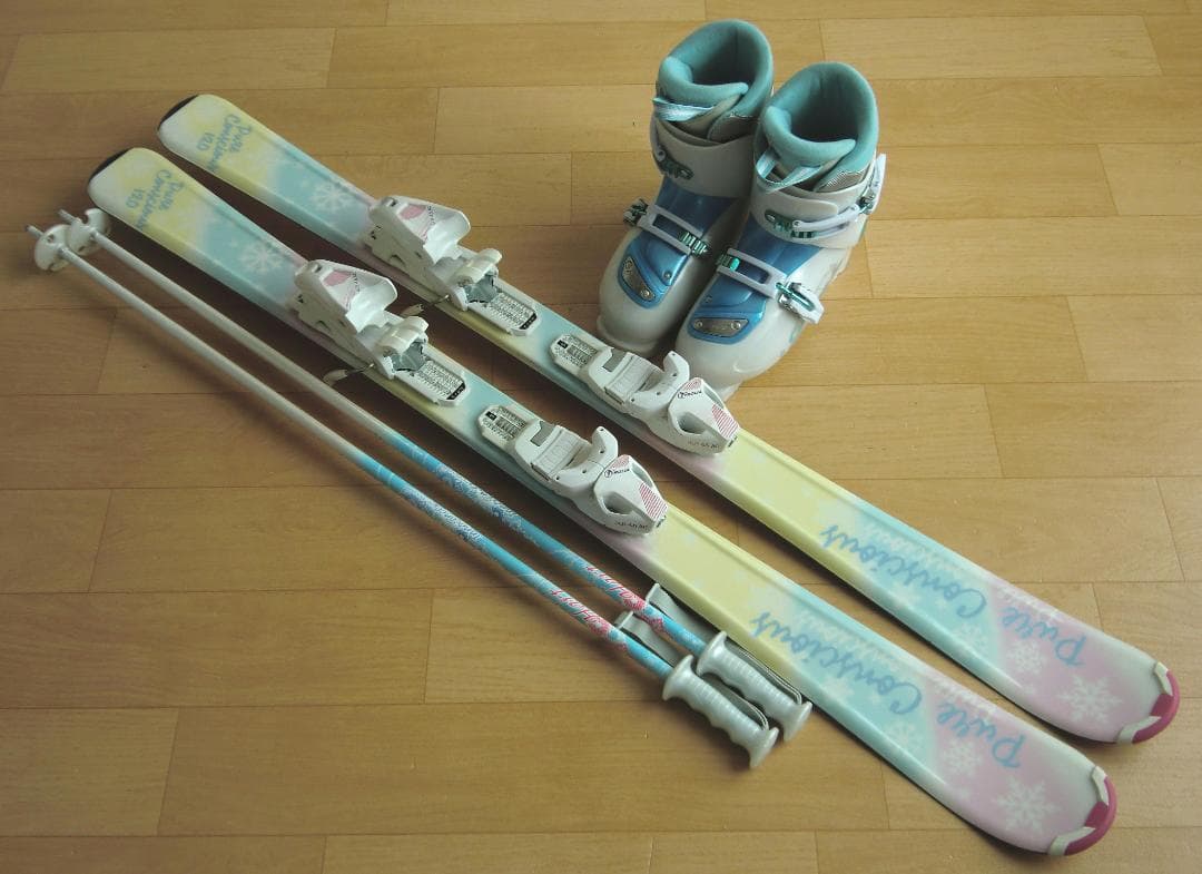 ■■12月・1月限定■送料無料■子供用スキー4点セット■120/23■女の子■■