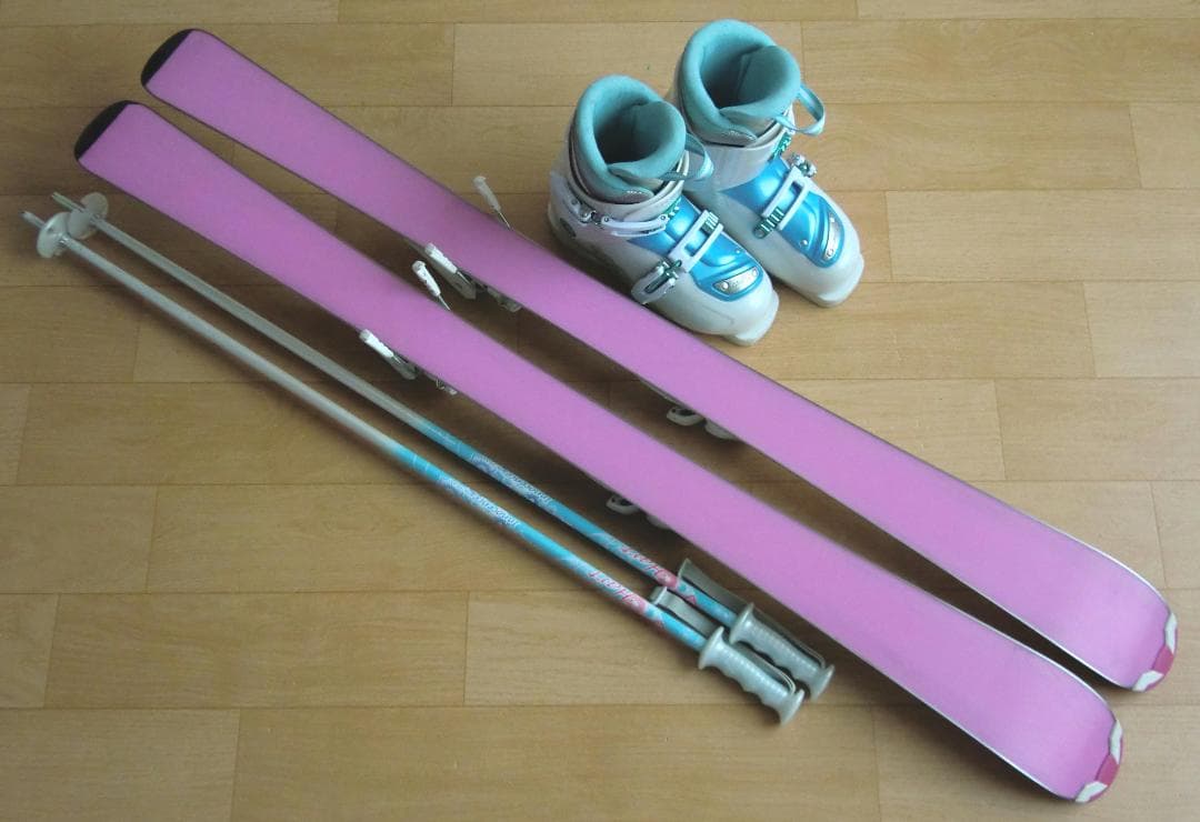 ■■12月・1月限定■送料無料■子供用スキー4点セット■120/23■女の子■■