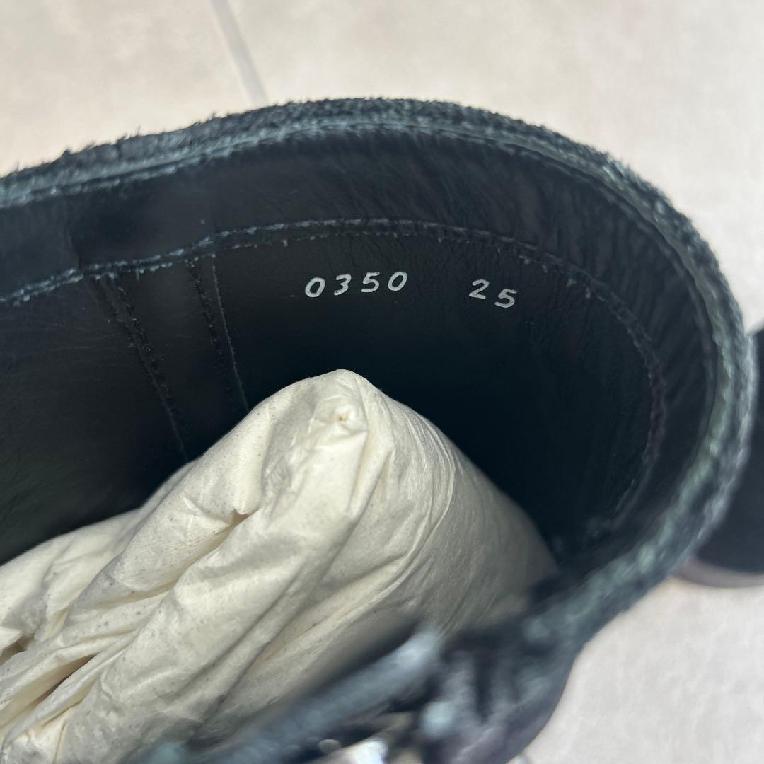 大人気　美品アンユーズド【UNUSED】のスエード皮のジップアップ　ブーツ