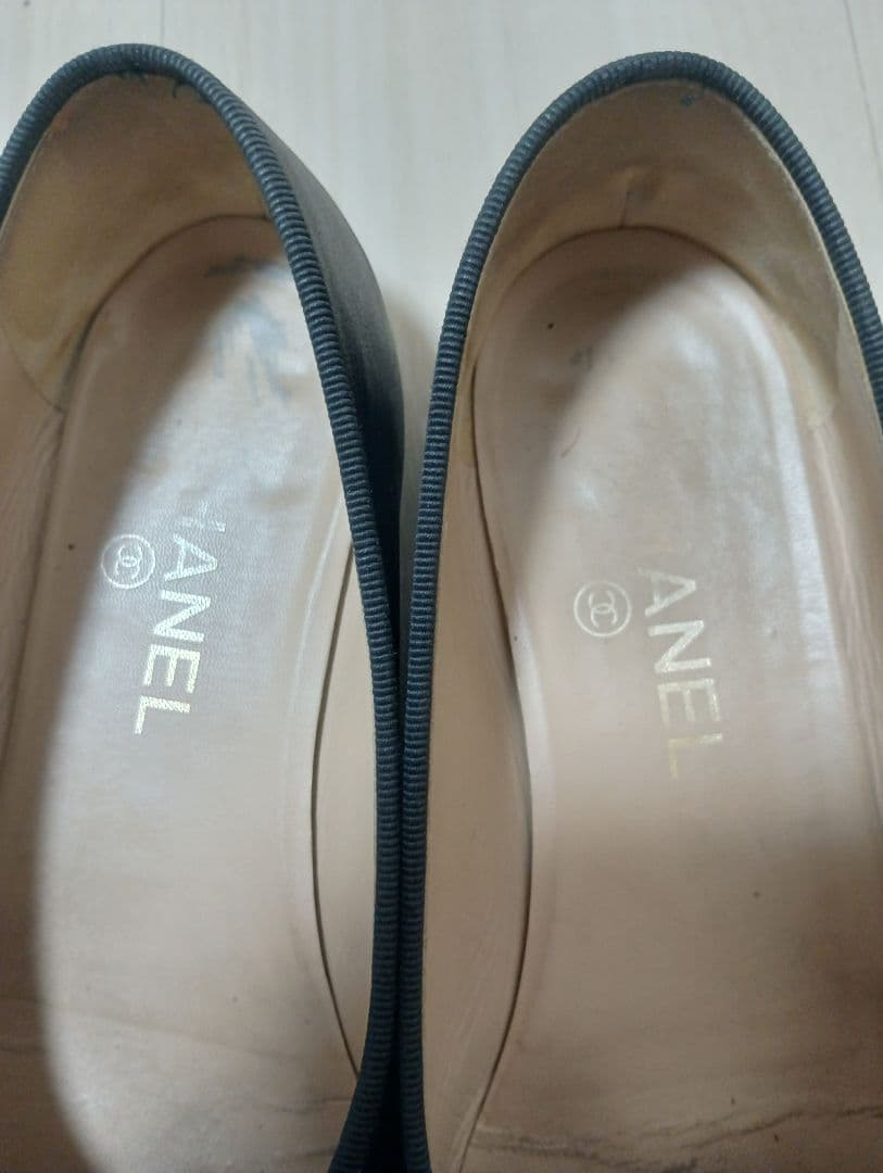 CHANELシャネル ココマーク　フラットシューズ　リボン　バレリーナ　靴