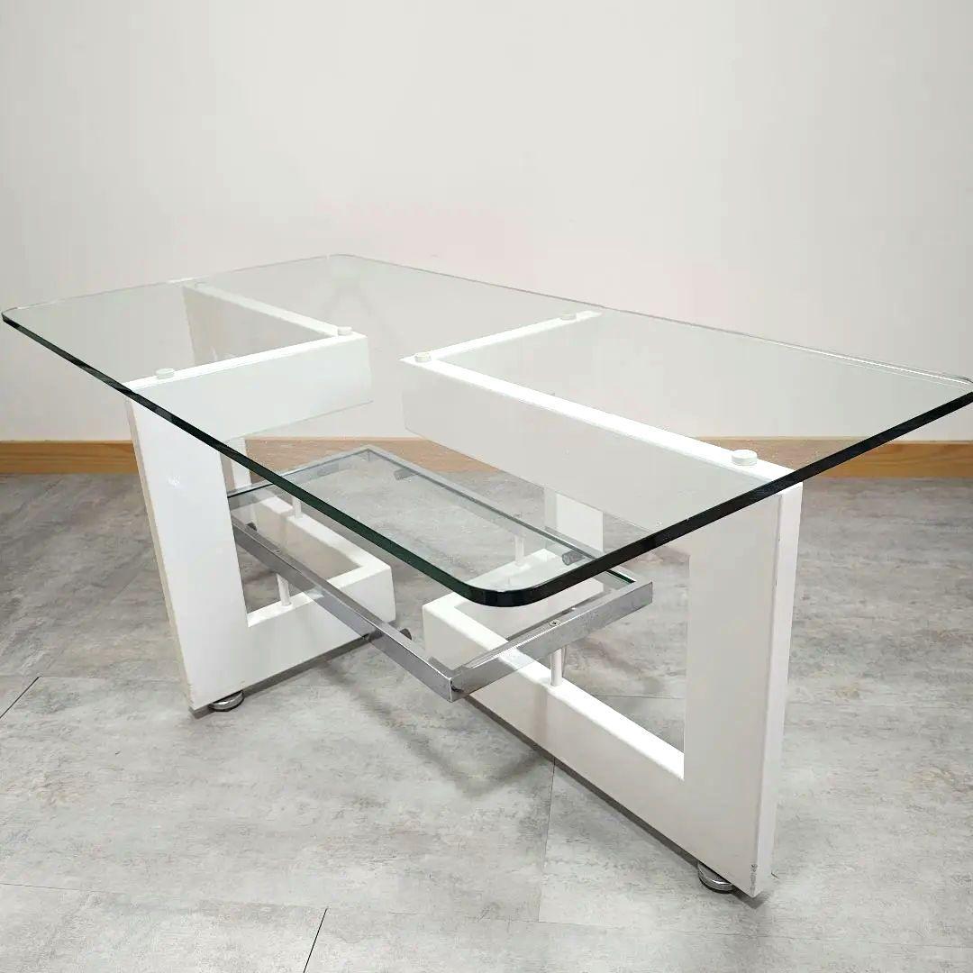IDC大塚家具 アルテジャパン ガラス センター テーブル ホワイトYG-65