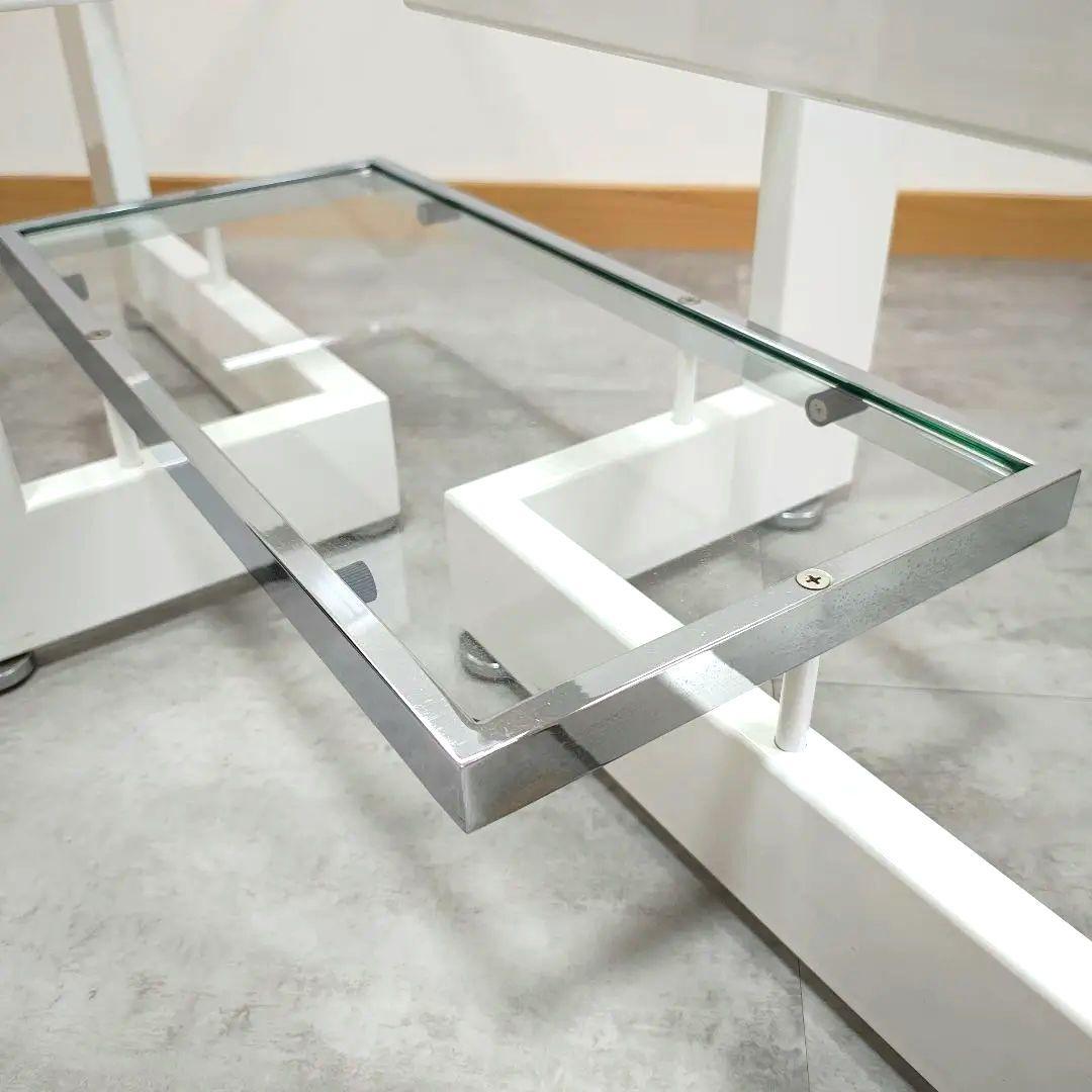 IDC大塚家具 アルテジャパン ガラス センター テーブル ホワイトYG-65