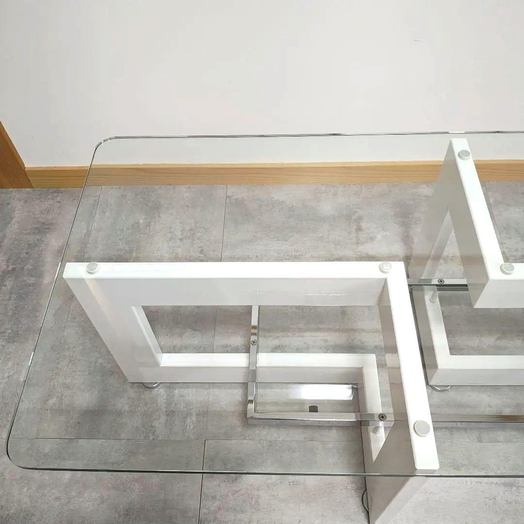 IDC大塚家具 アルテジャパン ガラス センター テーブル ホワイトYG-65