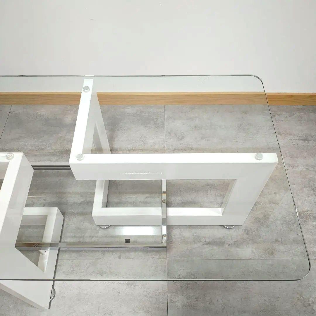 IDC大塚家具 アルテジャパン ガラス センター テーブル ホワイトYG-65