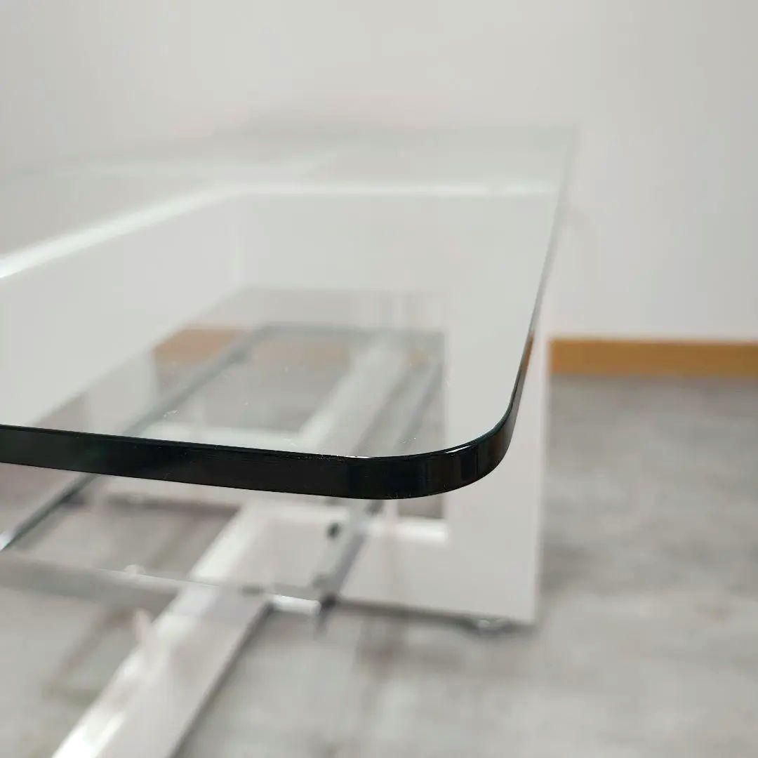 IDC大塚家具 アルテジャパン ガラス センター テーブル ホワイトYG-65