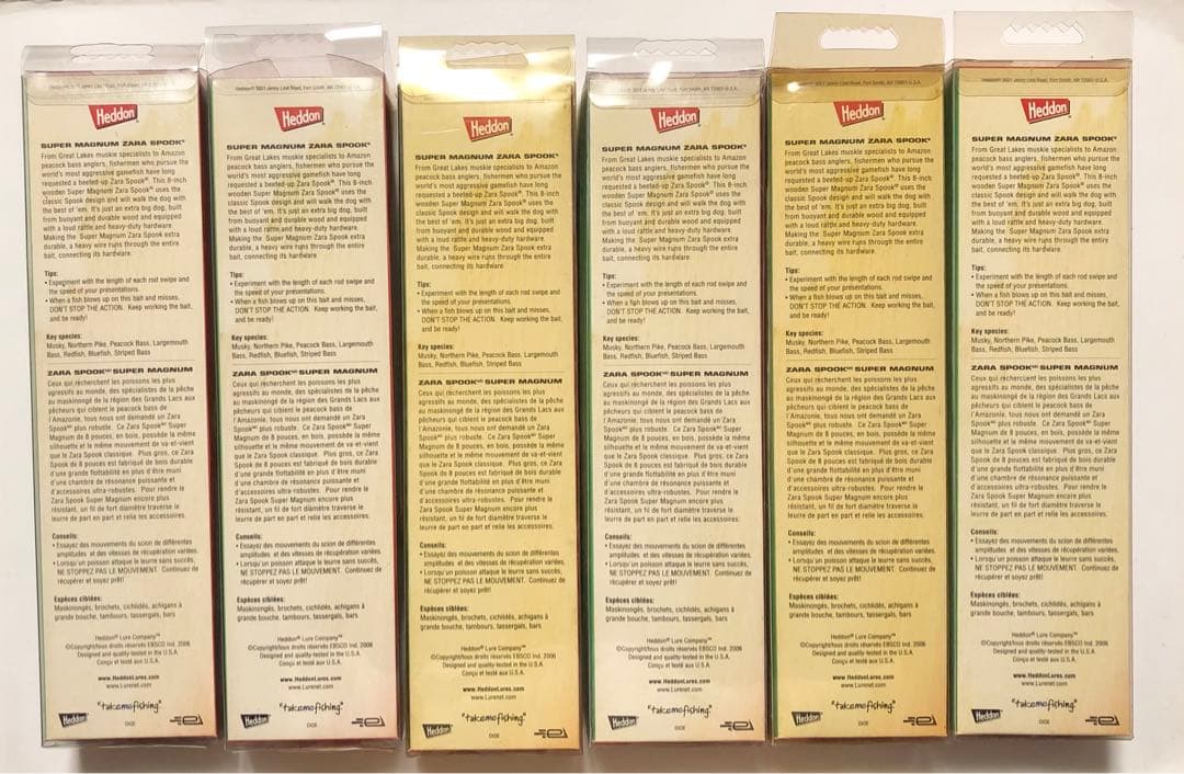ヘドン スーパーマグナム ザラスプーク 6 色セット