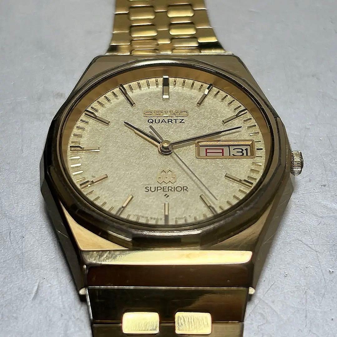 SEIKO スーペリアツインクォーツ GOLD 稼働品　フルオリジナル
