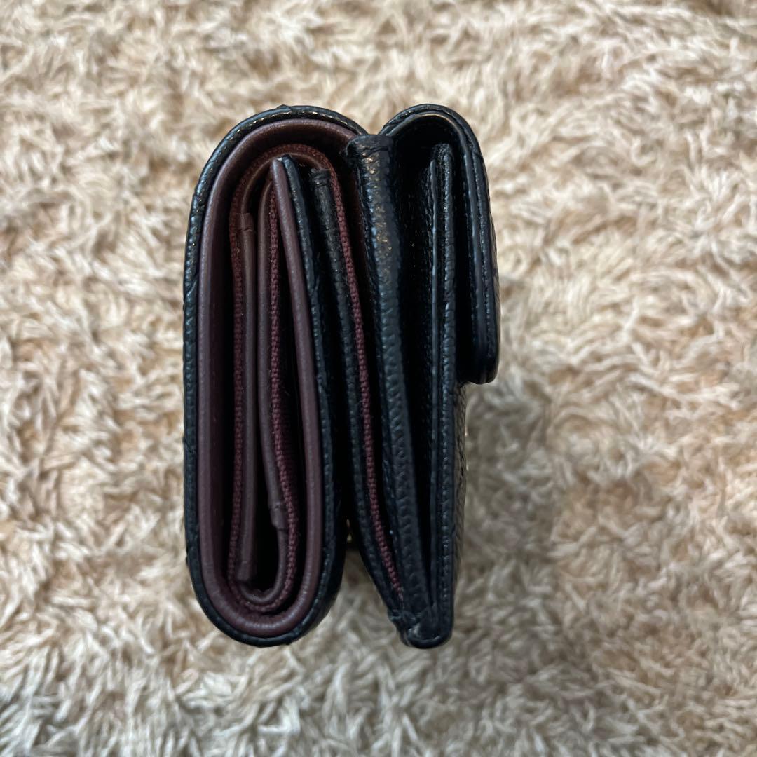 CHANEL クラシック　三つ折り　ミニ財布 ブラック