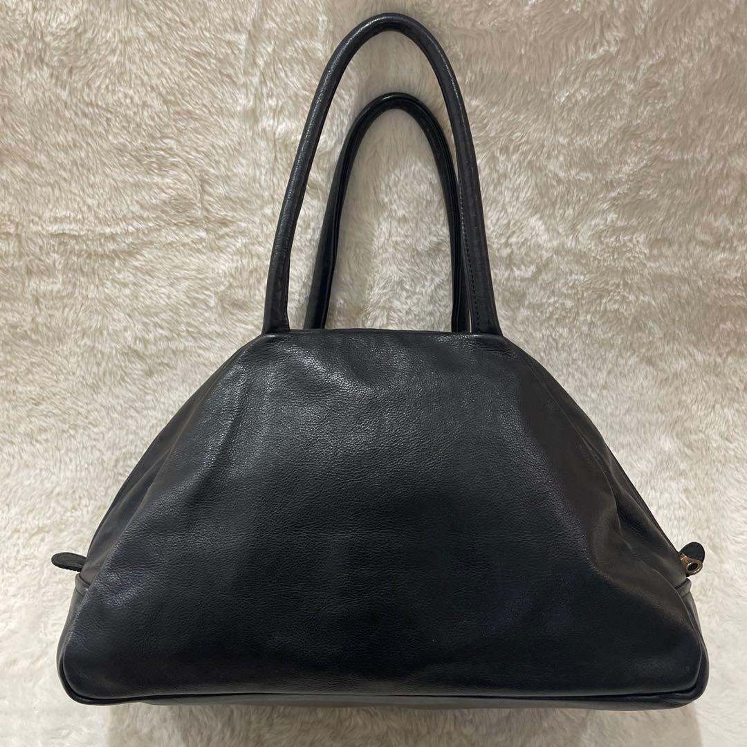 ジャスエムビー　スモールトラベラー ボストンバッグ レザー ブラック　英国製