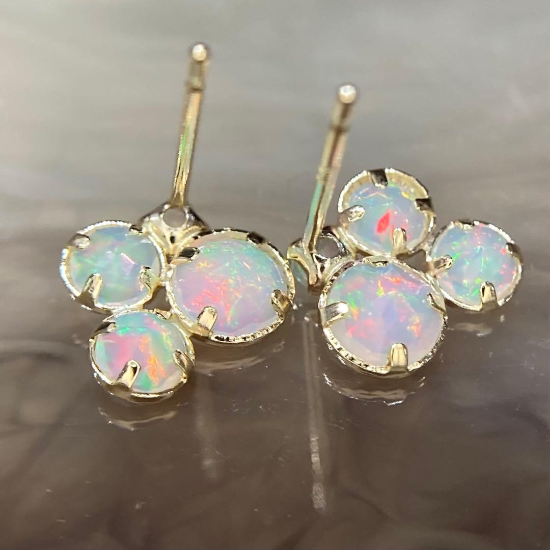 【新品未使用】k10 天然オパール　ピアス