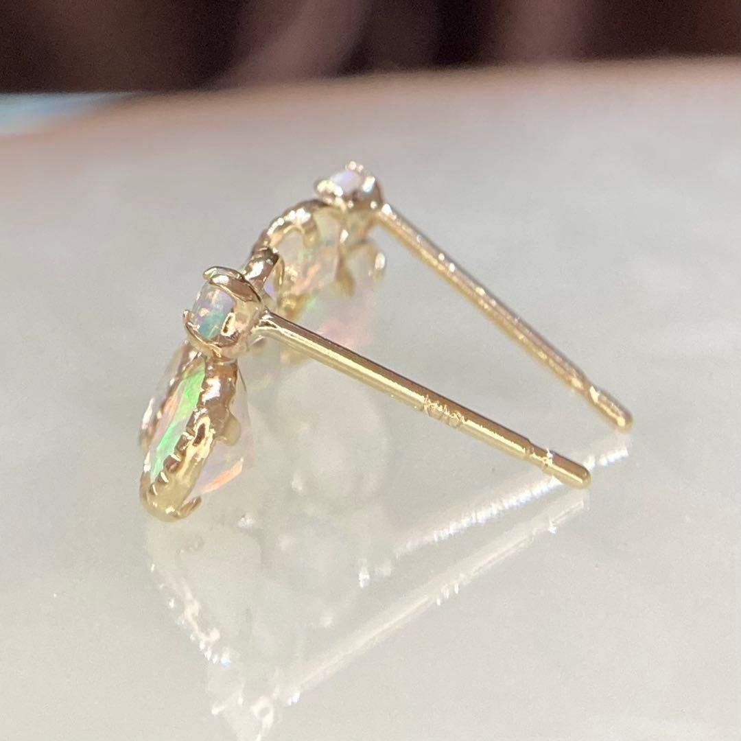 【新品未使用】k10 天然オパール　ピアス