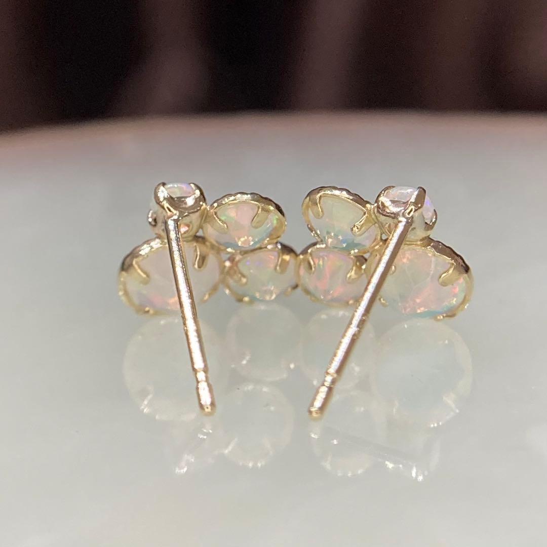 【新品未使用】k10 天然オパール　ピアス