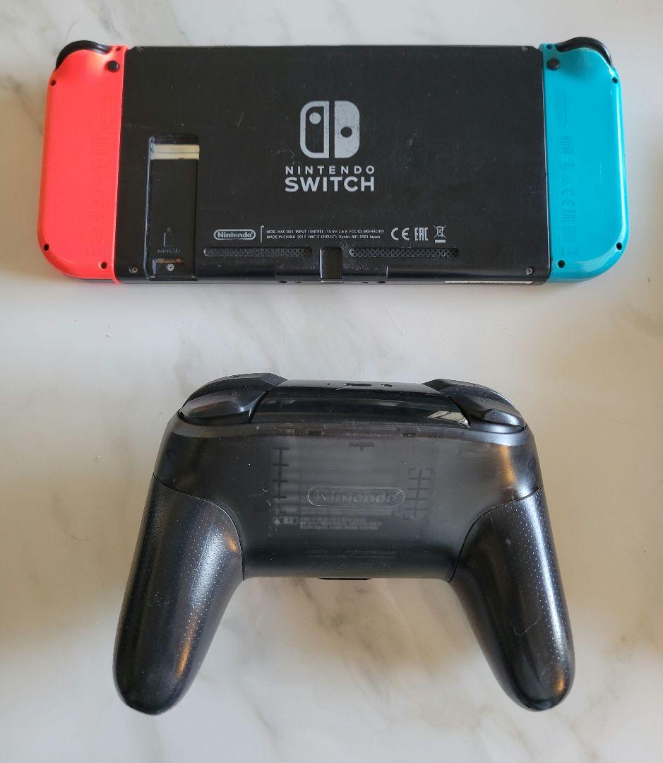 SUBA.T出品　ニンテンドースイッチ本体ジャンク　プロコン動作品セット