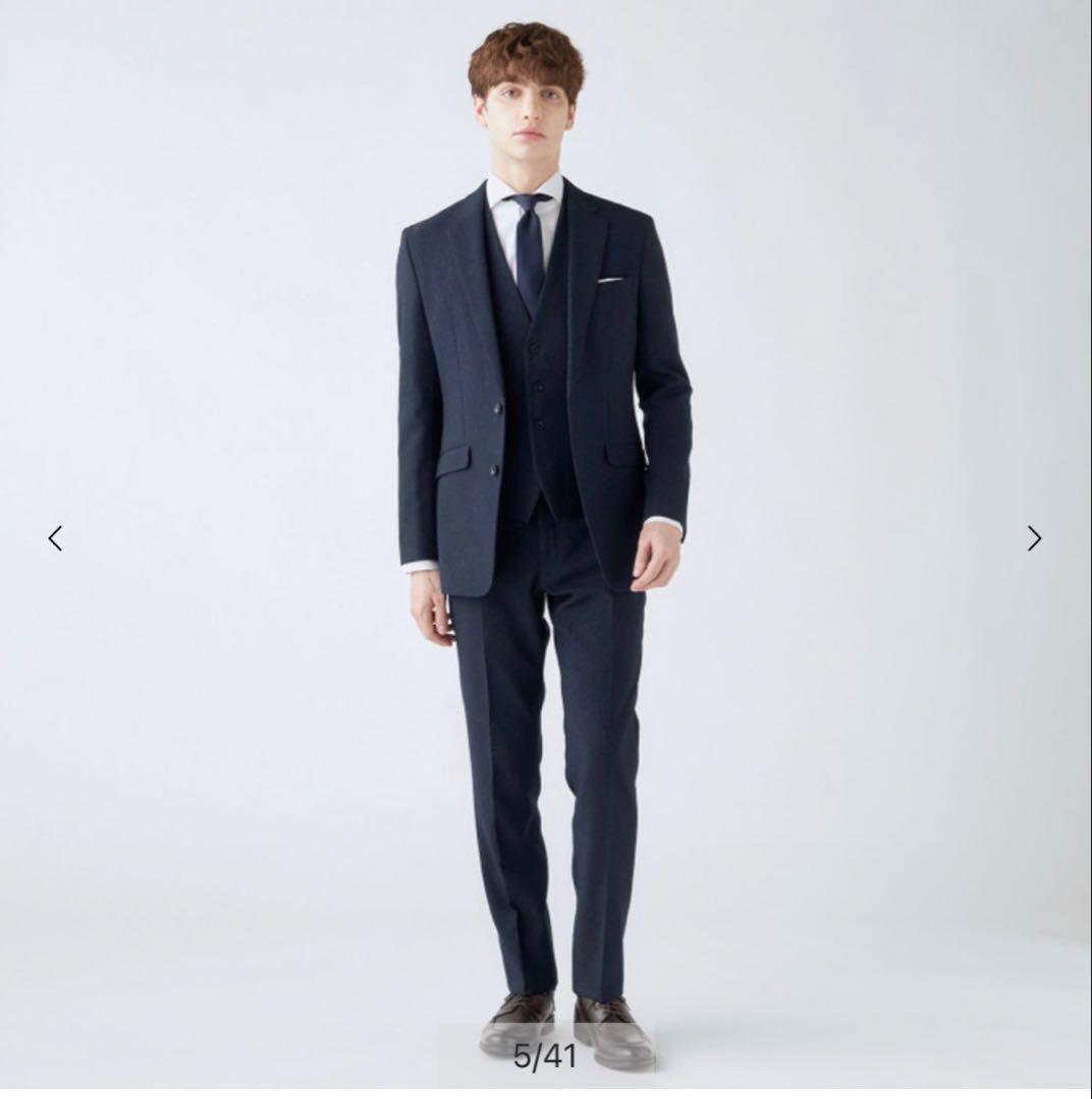 スーツセレクト　スリーピース　ネイビー　スーツ