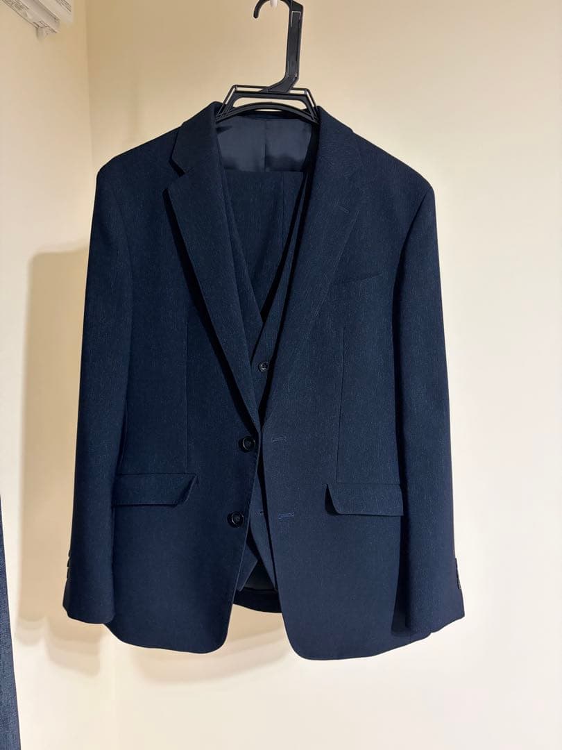 スーツセレクト　スリーピース　ネイビー　スーツ
