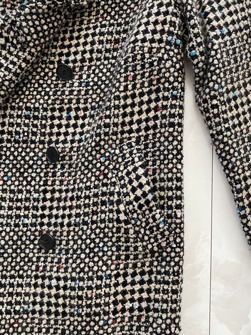 DAMA チェック柄ロングコート