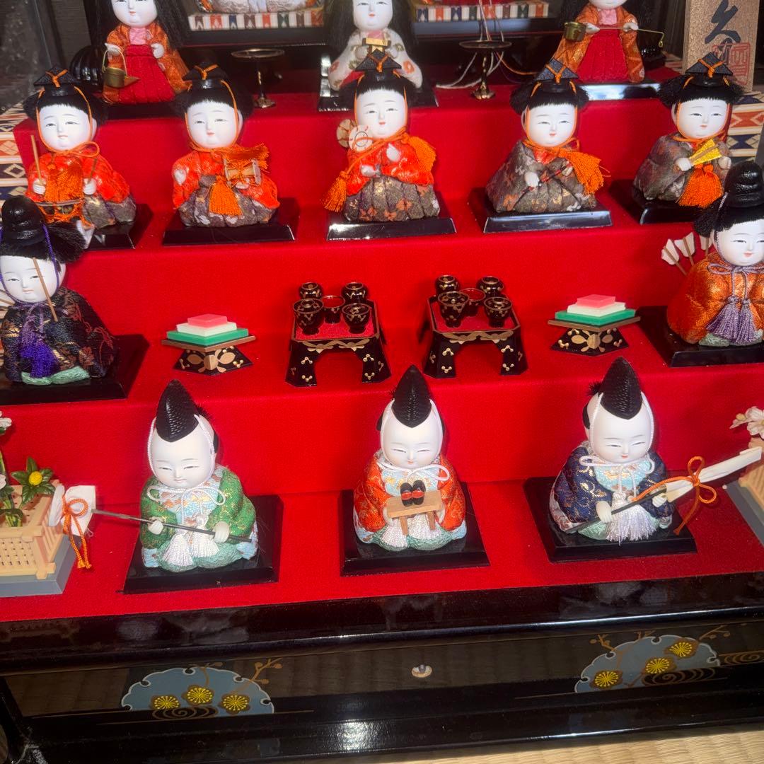 久月木目込みケース入り５段飾り