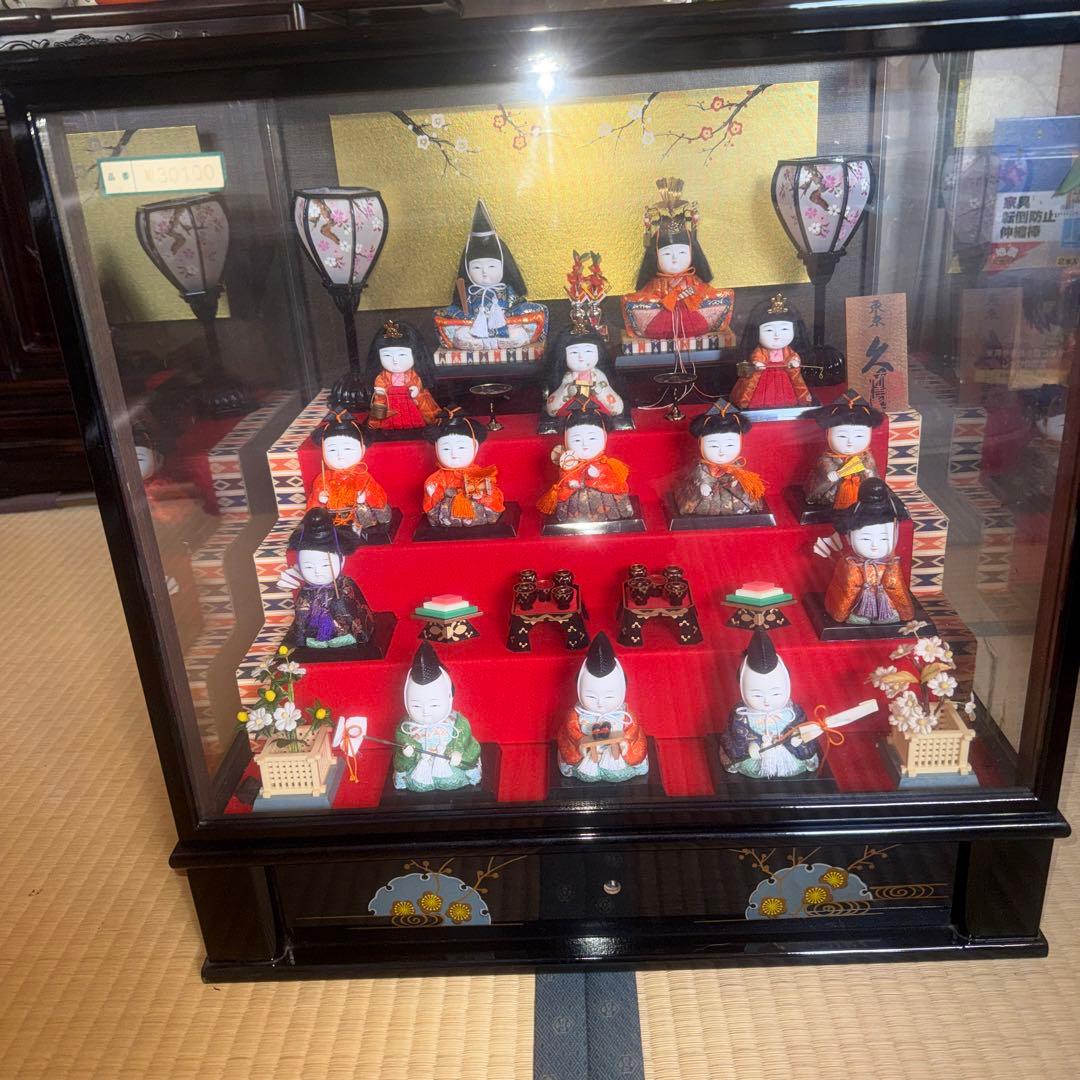 久月木目込みケース入り５段飾り