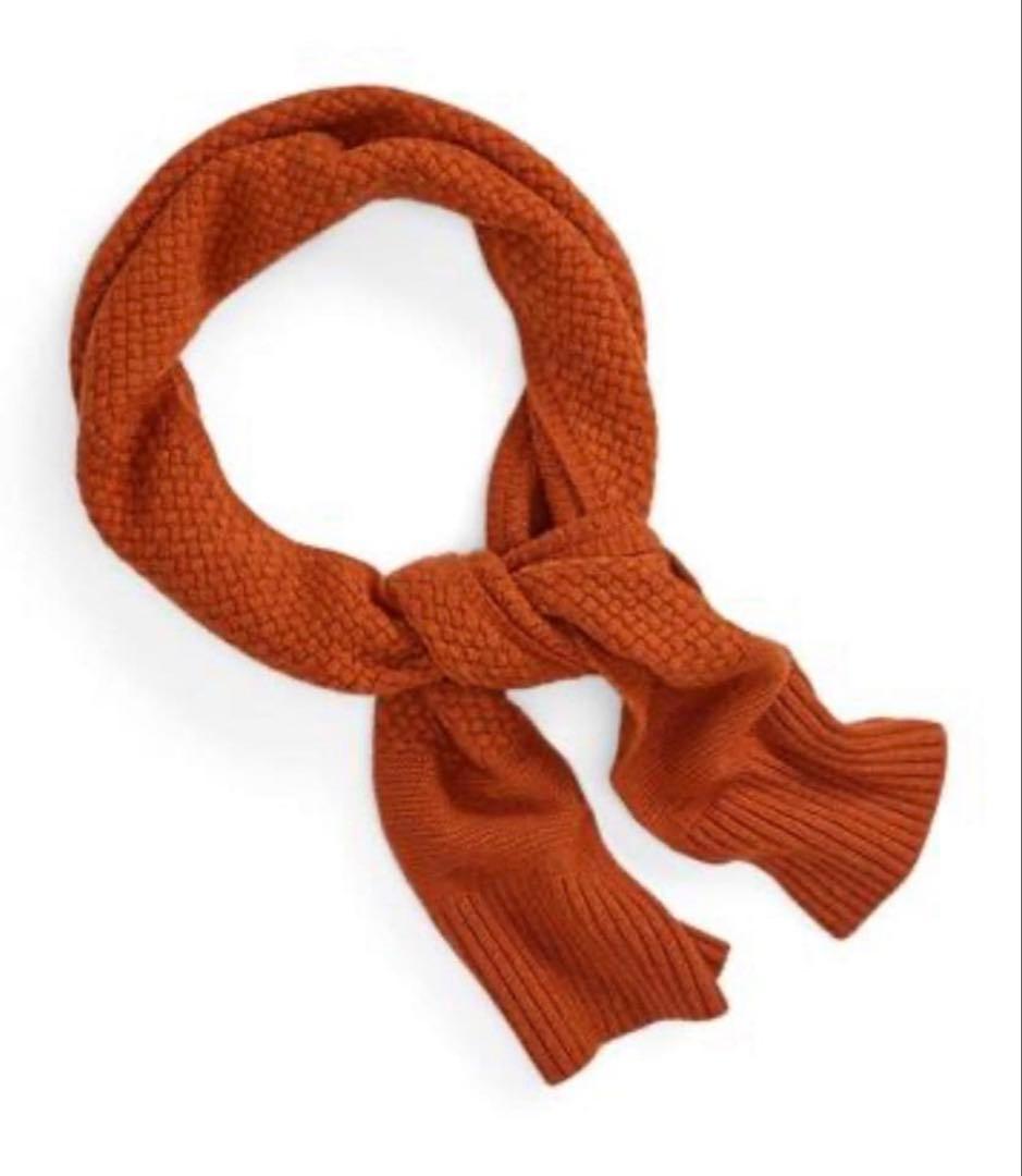 RRL バスケットウィーブカシミヤ　マフラー　ダブルアールエル　オレンジ