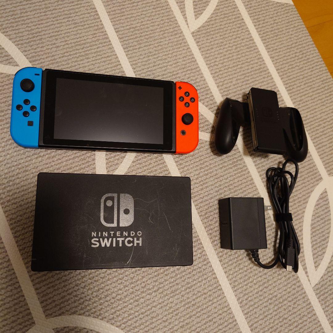 【画面不良あり】Nintendo Switch 本体 青/赤 Joy-Con