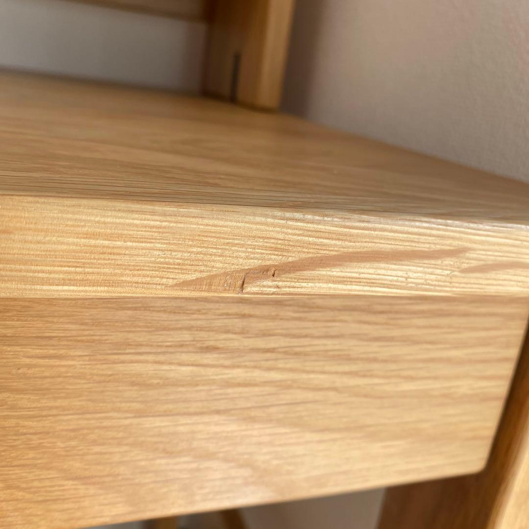 ☆ai☆【無印良品】オーク無垢材デスクと上置き棚セット