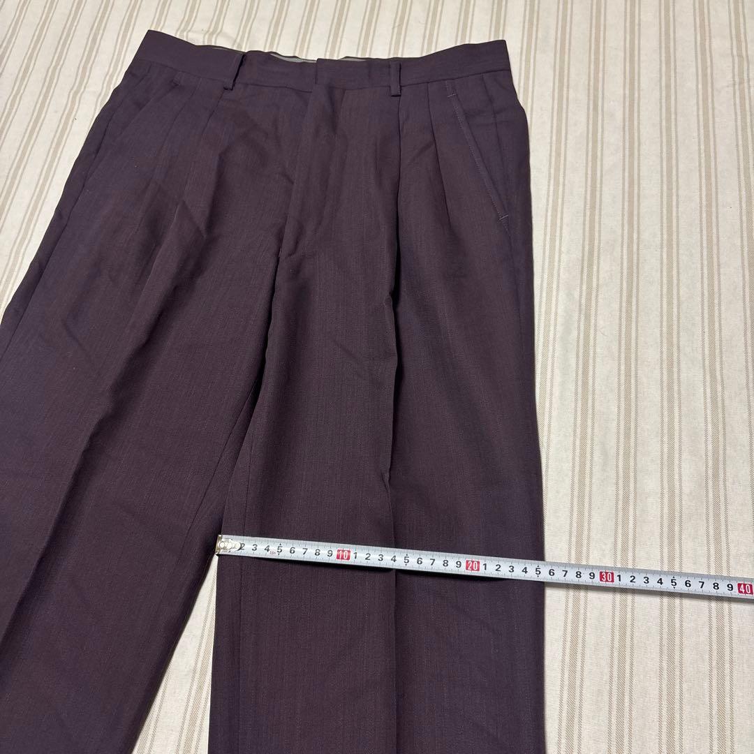 ヴィンテージ　パープル　ダブルブレストスーツ　ダブルジャケット　古着