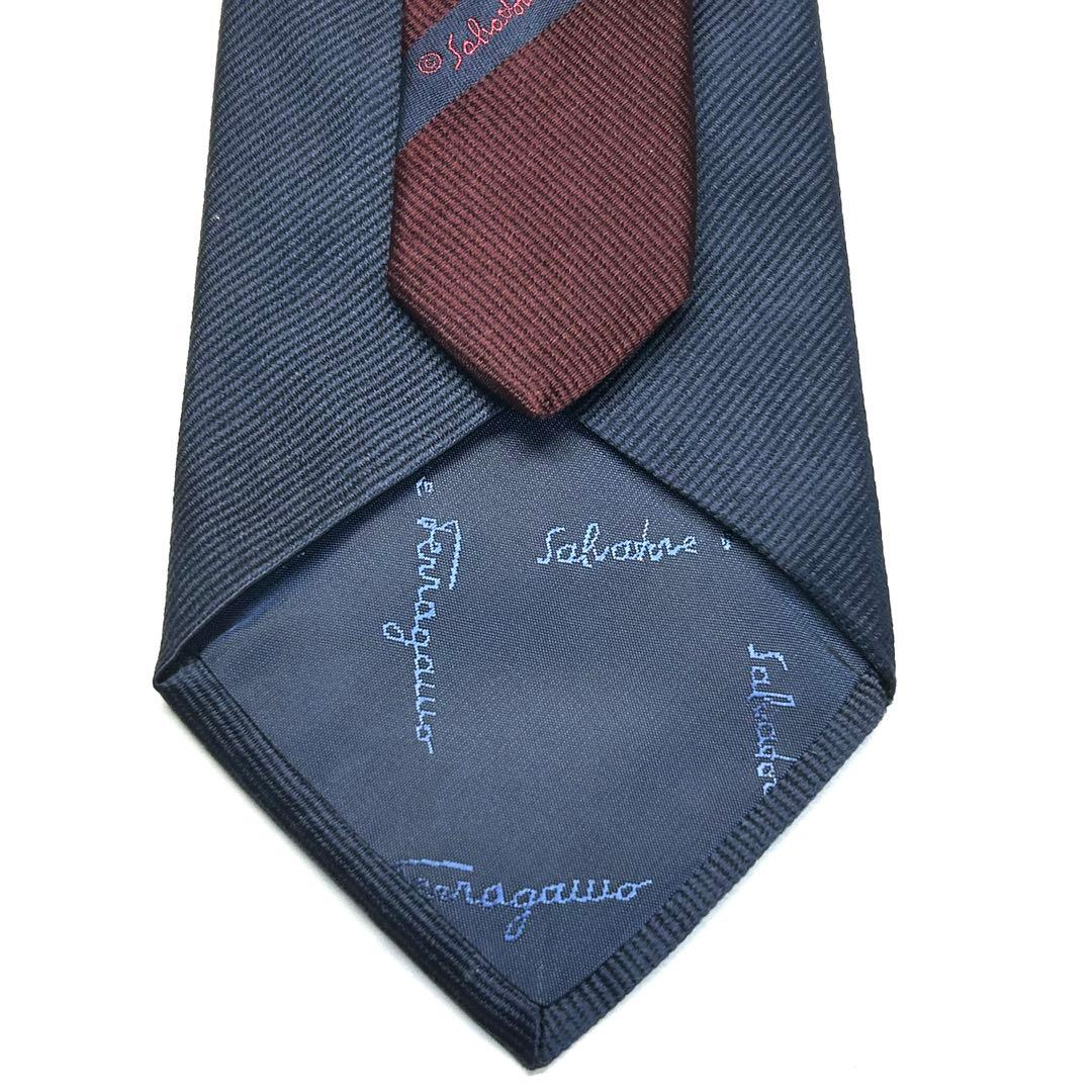 【未使用に近い✨】サルヴァトーレフェラガモ ネクタイ バイカラー 無地 ソリッド