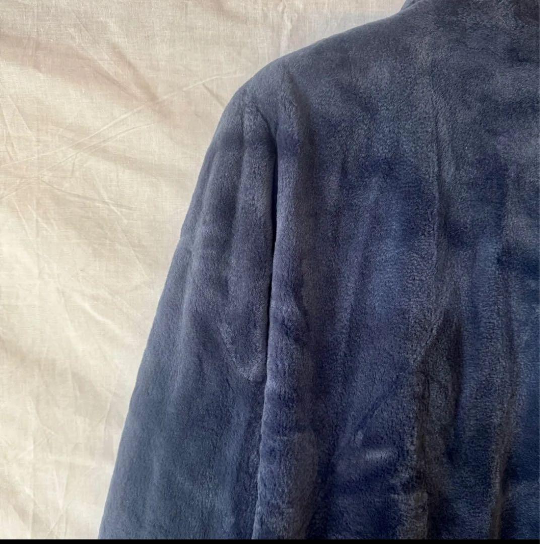 【保証書付き】定価75万円 EMBA シェアードミンクミネラルブルーロングコート