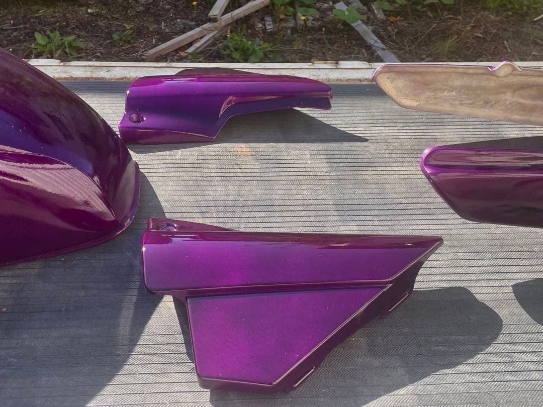 XJR400R 外装セット　キャンディーパープル　塗りたて　美品　アウトバーン