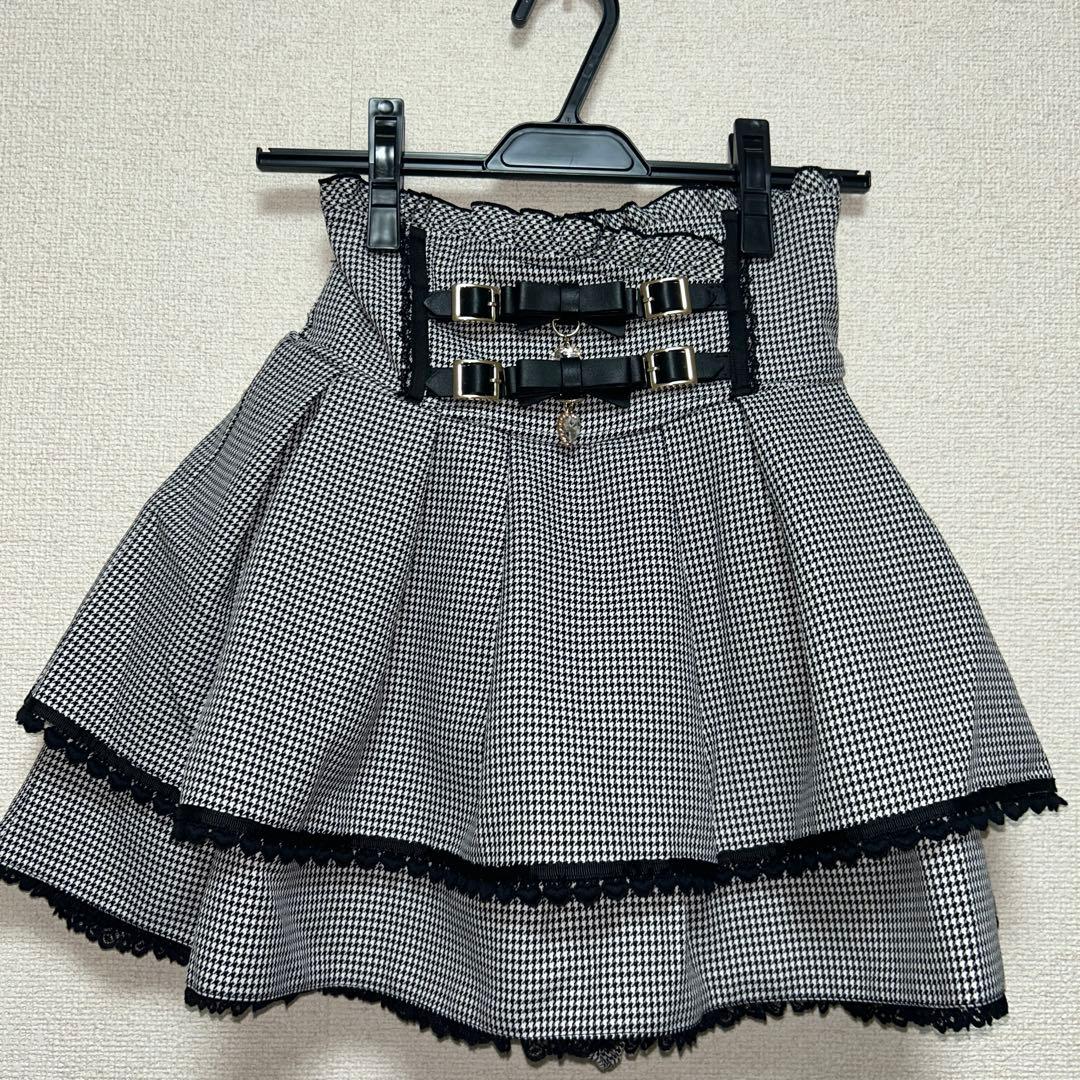 LIZLISA 3連リボンスカパン 千鳥柄