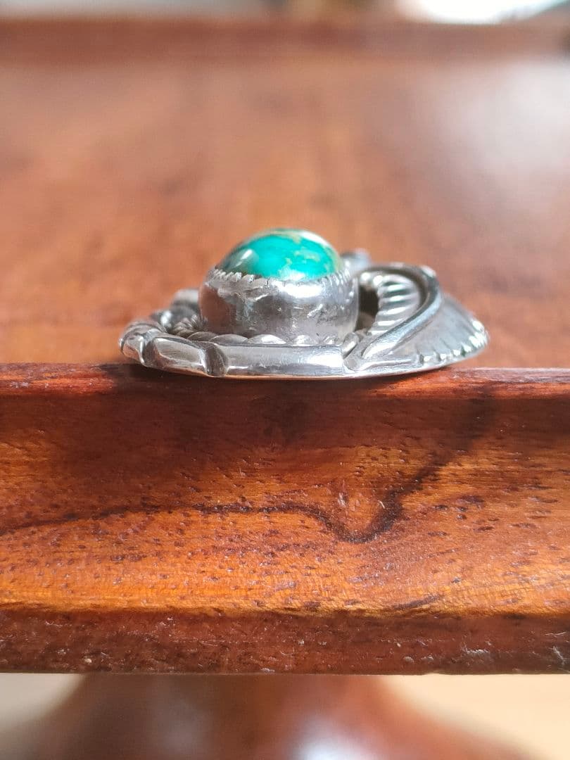 なつきナバホ族ロイストンターコイズSTERLING シルバーペンダント　オ