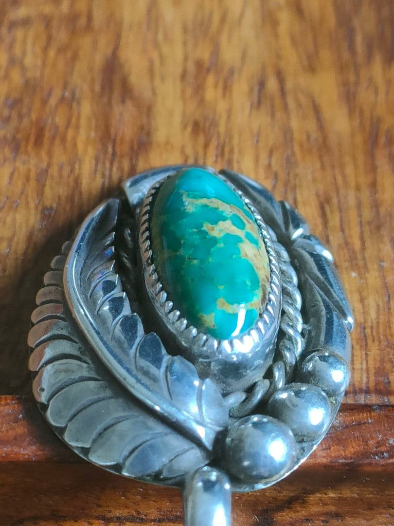 なつきナバホ族ロイストンターコイズSTERLING シルバーペンダント　オ