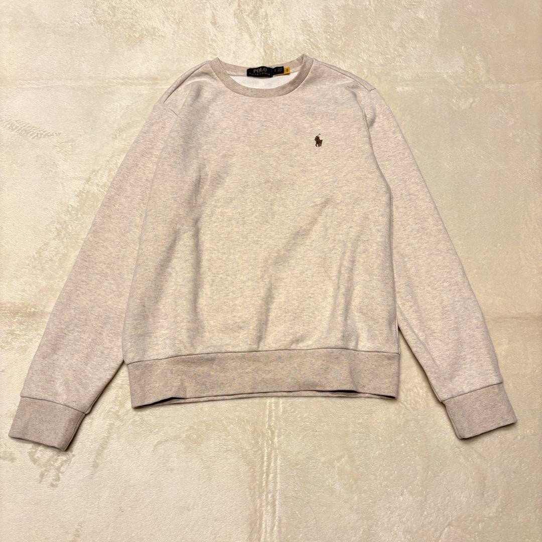 未使用級✳︎ポロラルフローレン現行ライトベージュ大人気スウェットトレーナー正規品