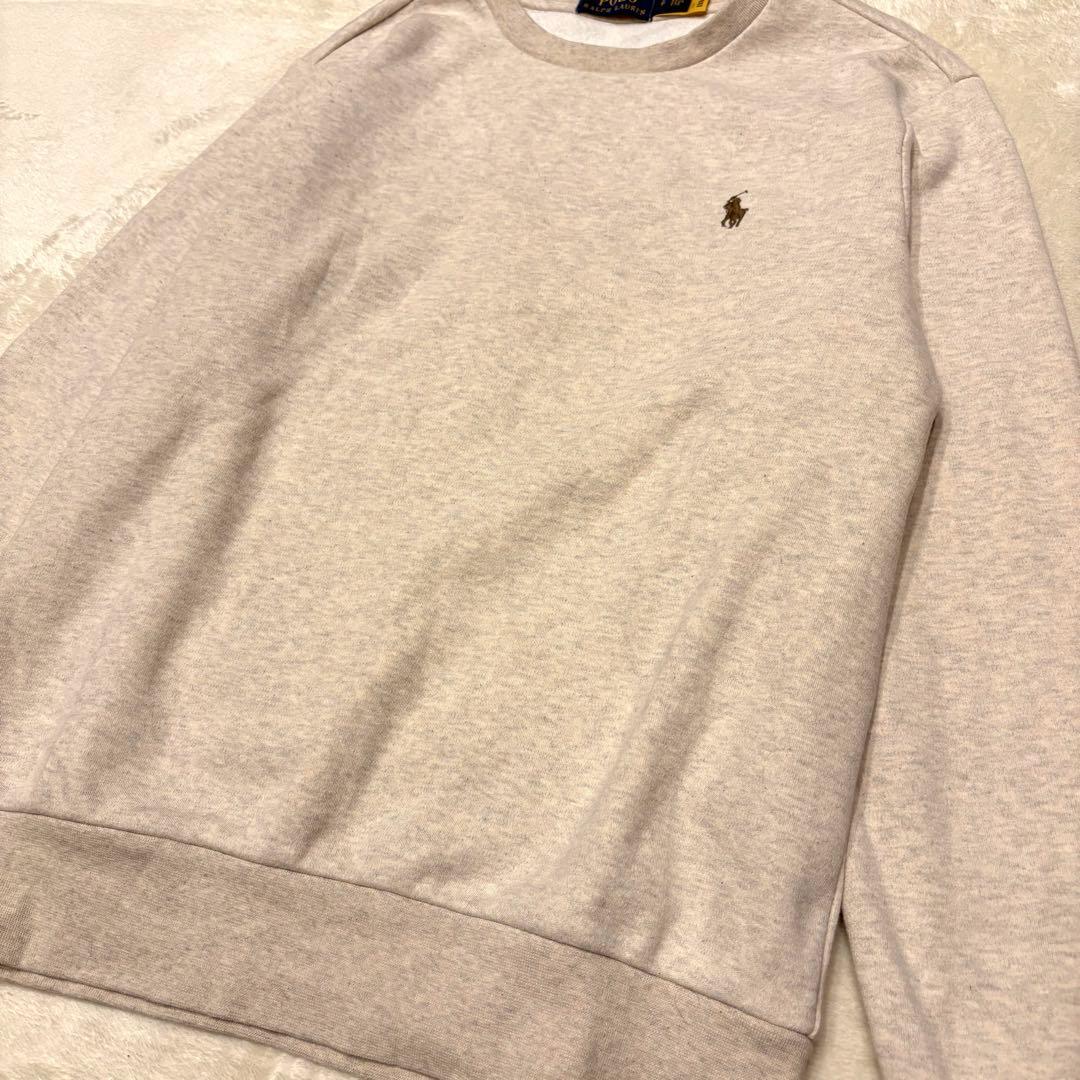 未使用級✳︎ポロラルフローレン現行ライトベージュ大人気スウェットトレーナー正規品